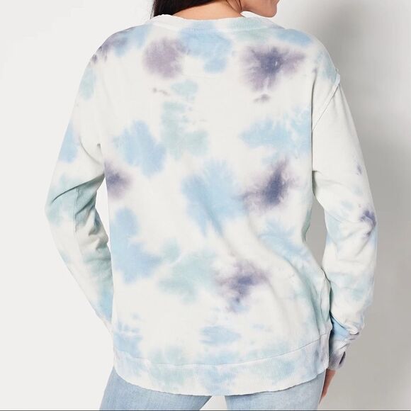 Peace Love World The Real Artist French Terry Tie Dye Sweatshirt - Picture 2 of 4